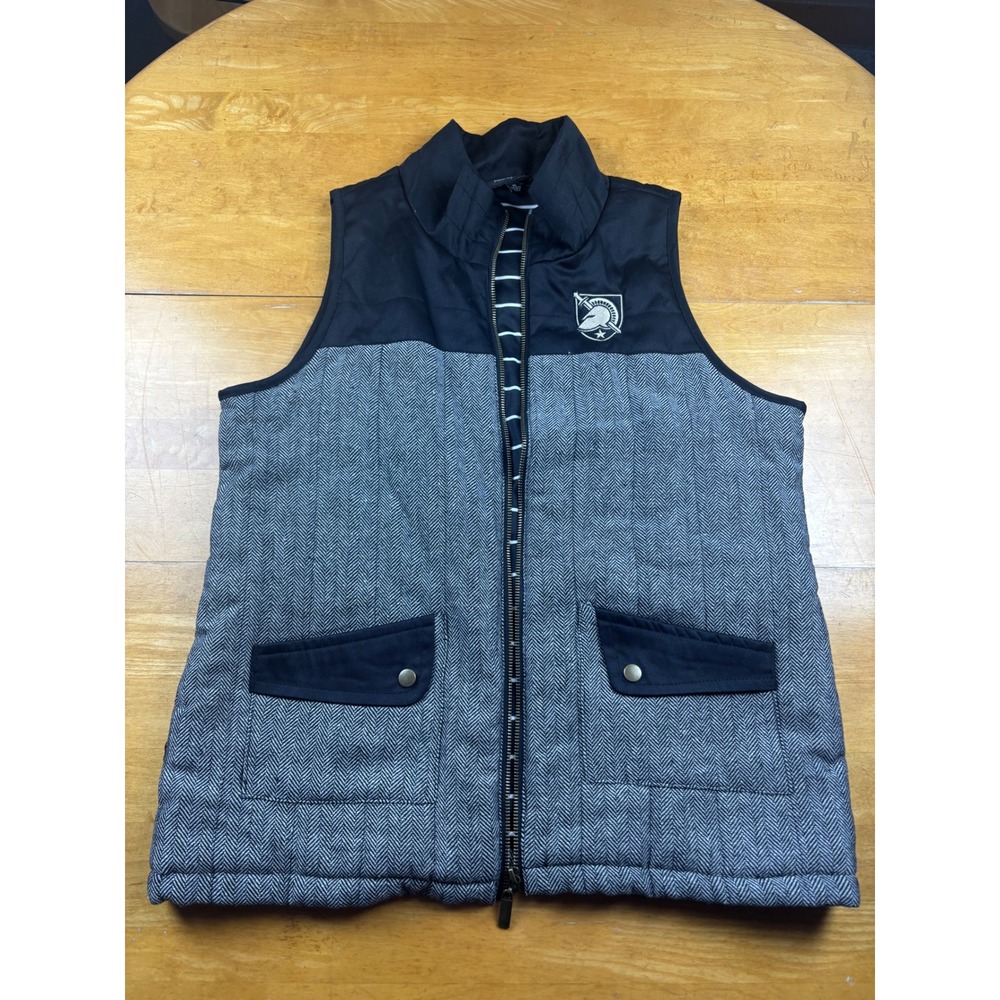 Gameday Couture Army West Point Black Knights Herringbone Quilted Vest Womens XL
